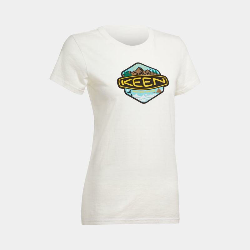 Keen Badge - Kadın T-Shirt - Beyaz - Turkey (567024YWD)